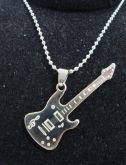 Colar Guitarra Ibanez prateada em aço