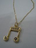Colar Colcheia dupla com strass dourado folhado a ouro 18K