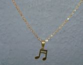 Colar Semi Colcheia dourado Folheado a Ouro 18K